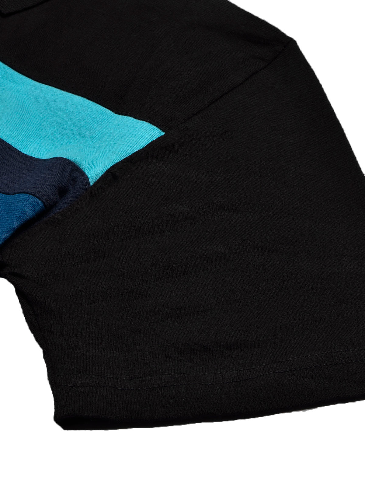 NXT Summer Polo Shirt For Men-Dark Navy With Black & Sky Stripe-BR12947