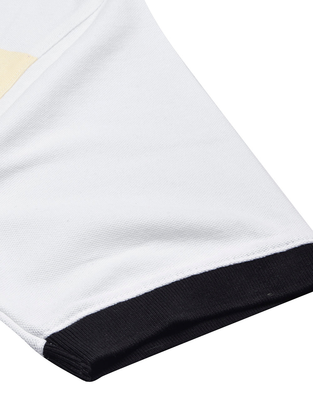 NXT Summer Polo Shirt For Men-White with Blue & Yellow Stripe-BR13055