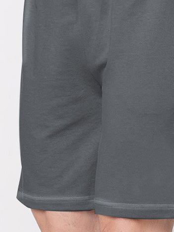 NXT Terry Fleece Faded Short For Men-Dark Grey-BR14667