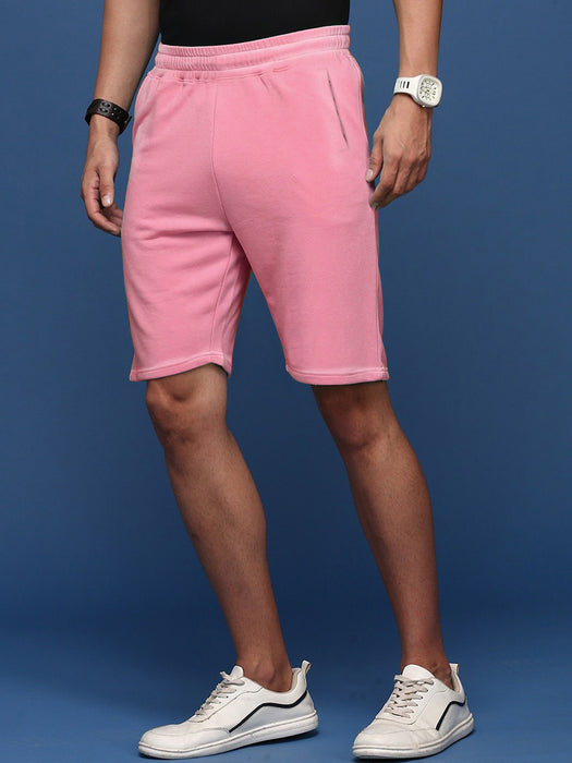 NXT Terry Fleece Faded Short For Men-Pink-BR14668