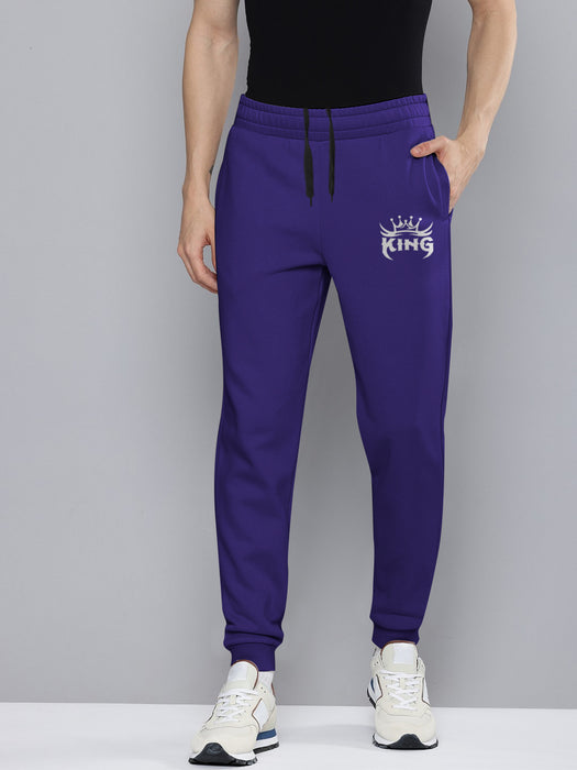 NXT Terry Fleece Jogger Sweatpant For Men-Dark Purple-BR14560