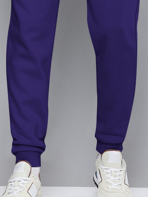 NXT Terry Fleece Jogger Sweatpant For Men-Dark Purple-BR14560