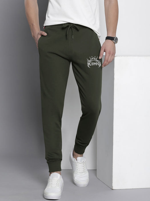 NXT Terry Fleece Jogger Sweatpant For Men-Olive Green-BR14587