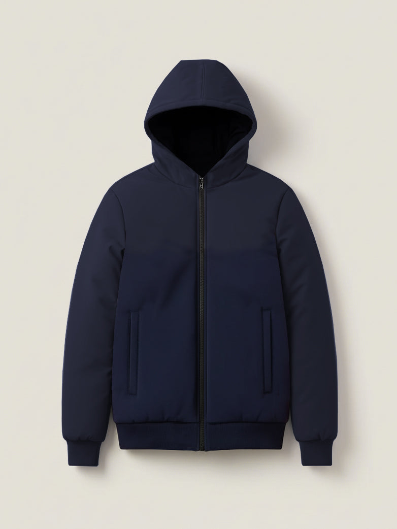 Stylish Winter Zipper Jacket For Men-Dark Navy-BRPH02