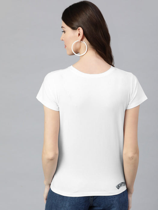 Next Cap Sleeve Shirt For Women-White-BR13723