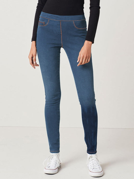 Next Denim Legging For Ladies-Dark Blue-BR13574