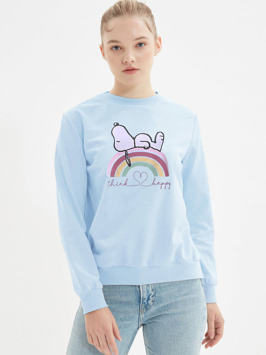 Next Fleece Sweatshirt For Ladies-Ice Sky-BR12895