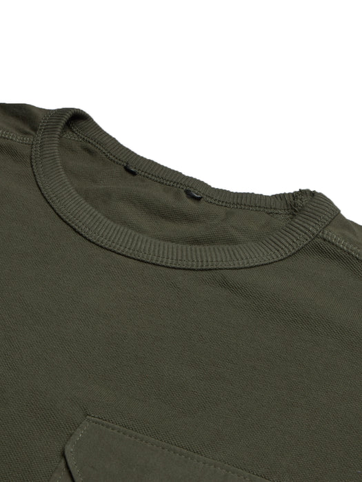 Next P.Q Crew Neck Tee Shirt For Men-Olive Green-BR13282