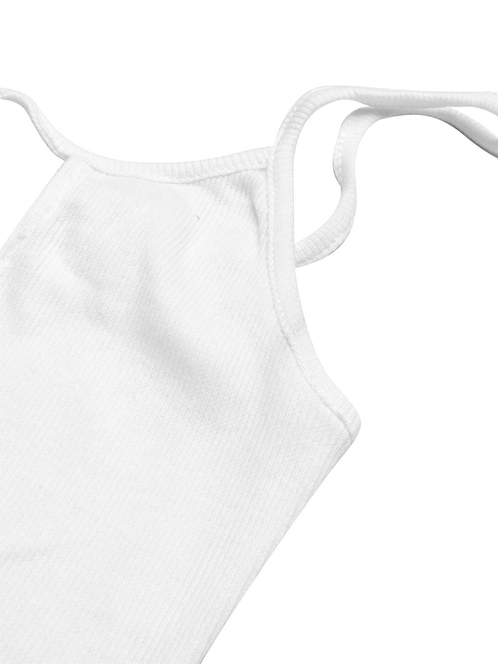 Next Ribbed Strappy Top For Baby Gilrs-White-BR13288