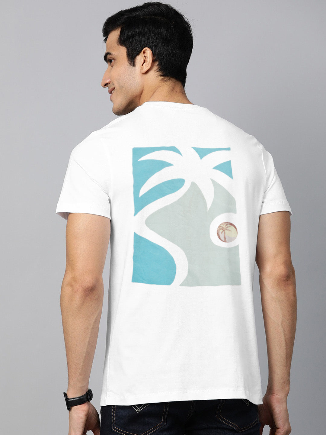 Next Single Jersey Crew Neck Tee Shirt For Men-White-BE13273