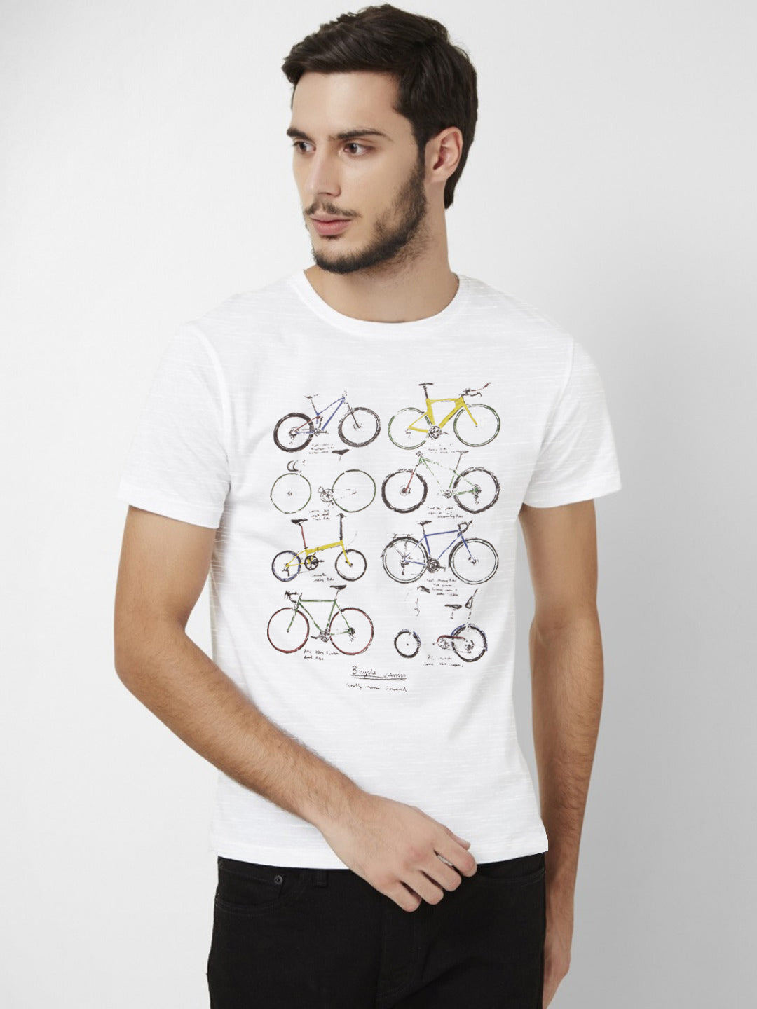 Next Single Jersey Crew Neck Tee Shirt For Men-White-BR13275