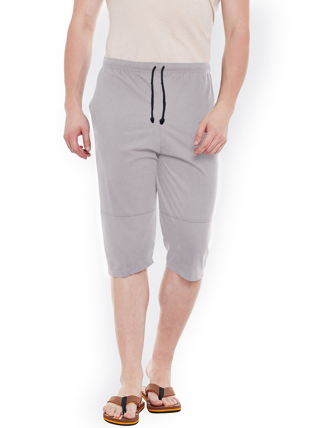 Next Single Jersey Lounge Short For Men-Smoke Grey-BR13390