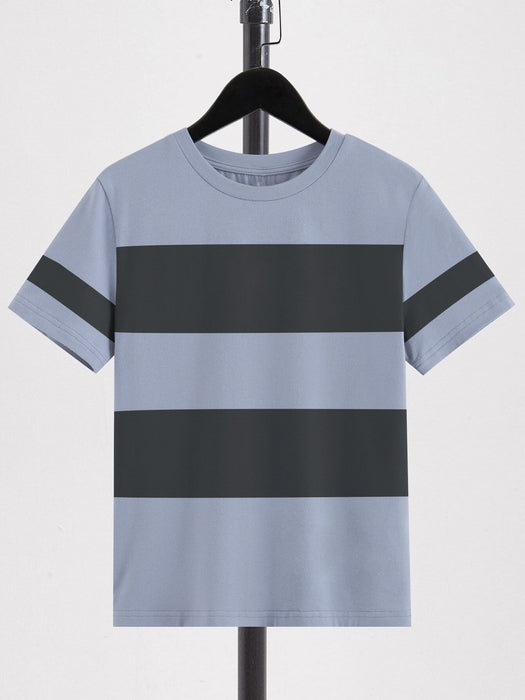 Next Tee Shirt For Kids-Slate Blue with Dark Grey-BR13776