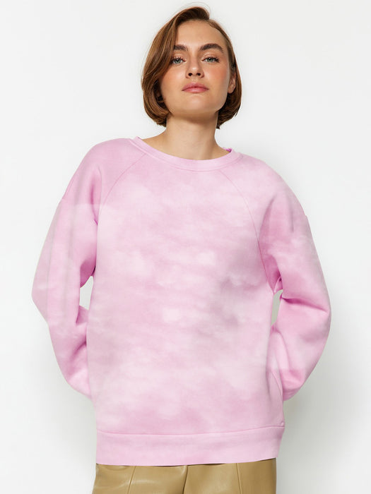 Next Terry Fleece Faded Sweatshirt For Ladies-Light Pink-BR12868