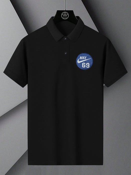 Nk 69 Summer Polo Shirt For Men-Black-BR13145