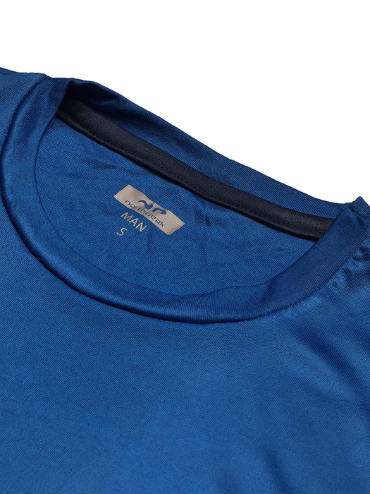 North Peak Crew Neck T Shirt For Men-Dark Blue-BR13543