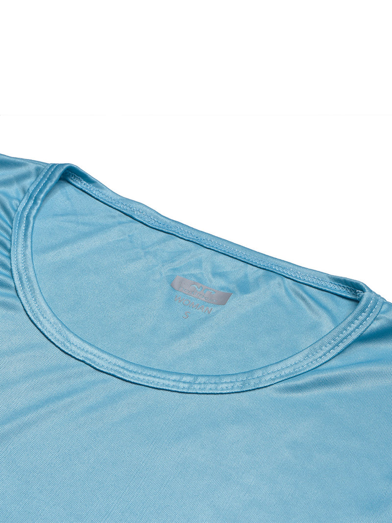 North Peak Crew Neck T Shirt For Women-Sky-BR13540