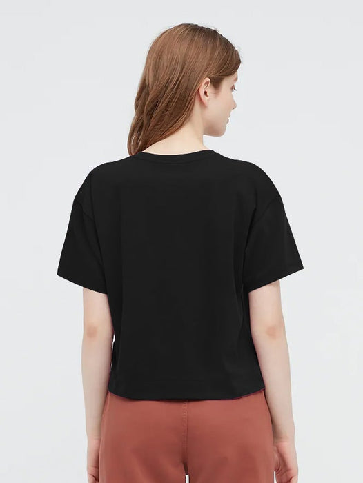 Nyc Polo Terry Fleece Dri Sleeve Sweatshirt For Ladies-Black-BR12906