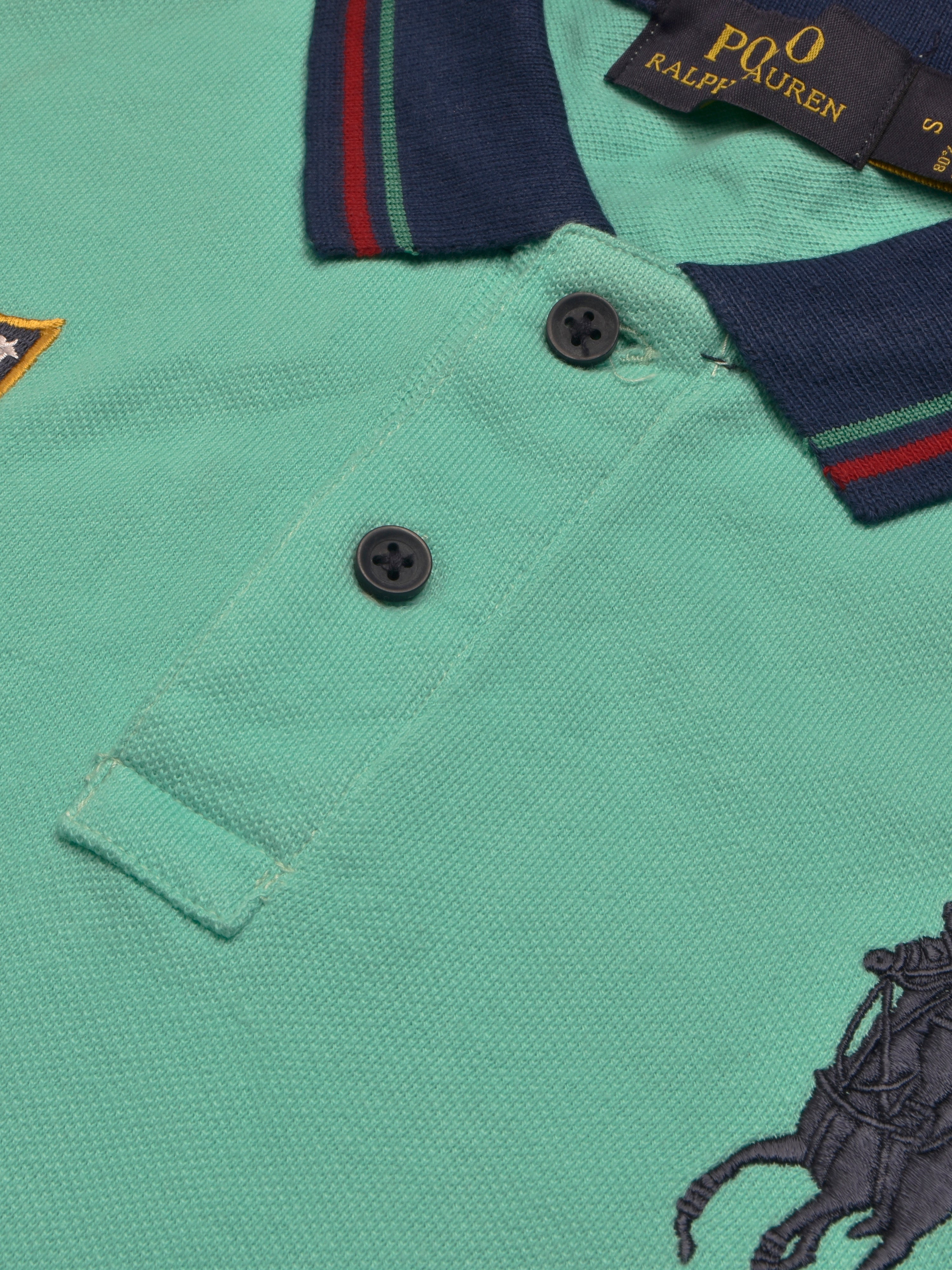 PRL Stylish Pique Summer Polo For Men-Green with Red-BR13010