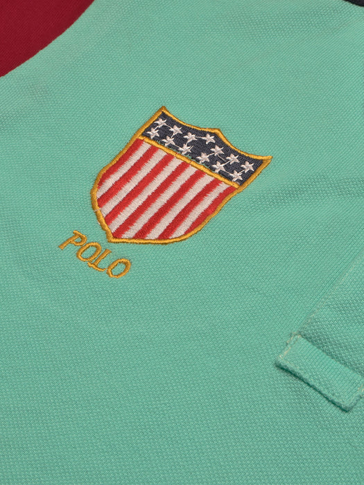 PRL Stylish Pique Summer Polo For Men-Green with Red-BR13010