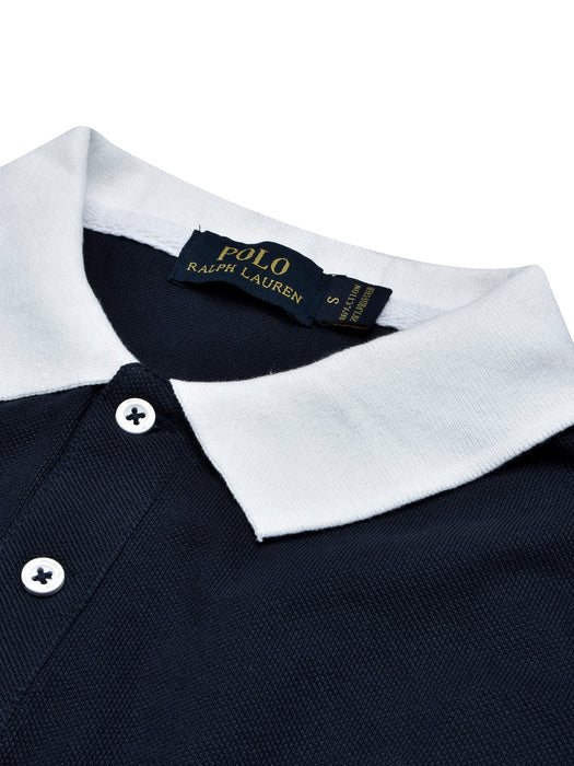 PRL Stylish Pique Summer Polo For Men-Navy with White-BR13006