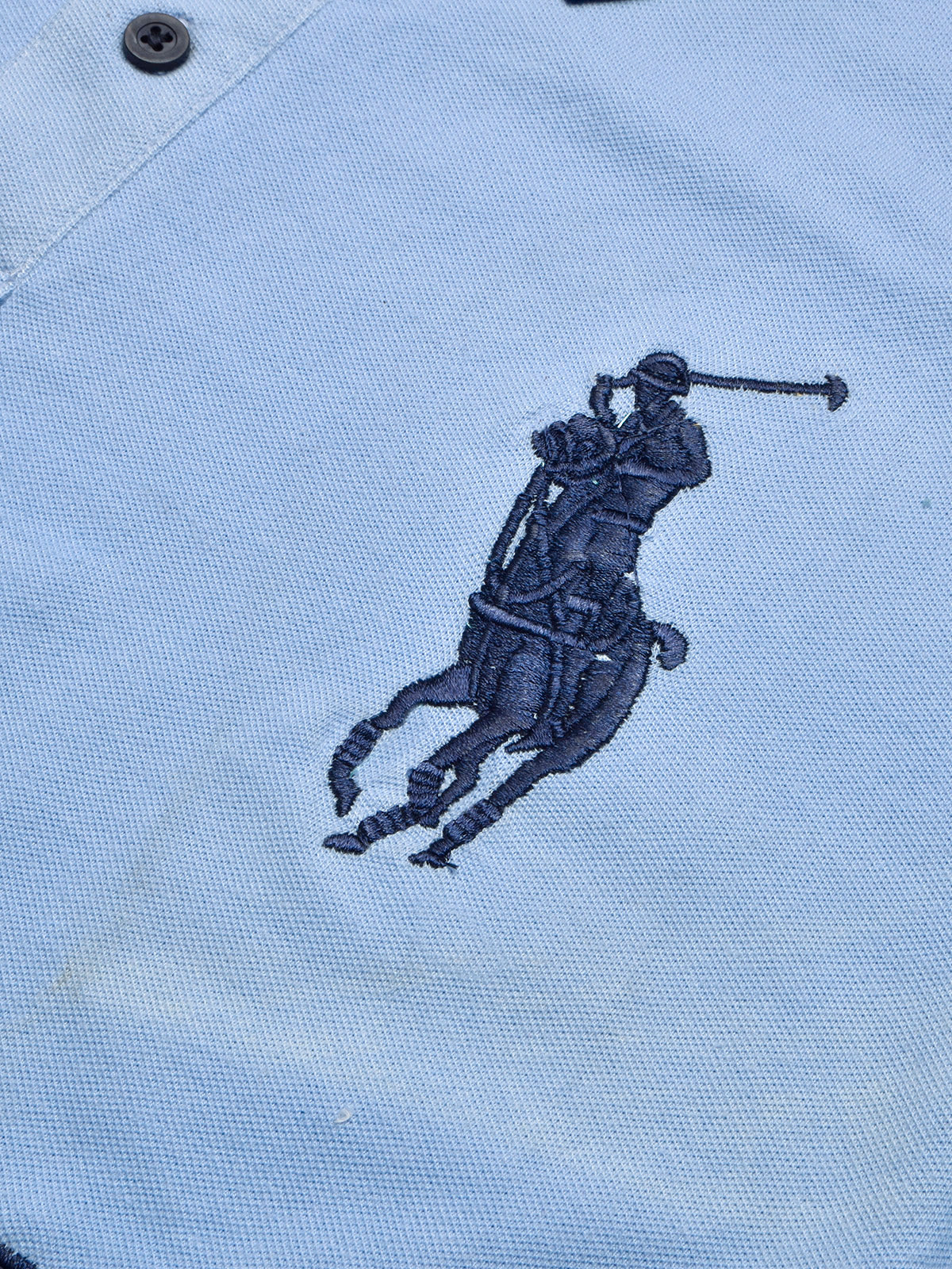 PRL Stylish Pique Summer Polo For Men-Sky with Navy-BR12987