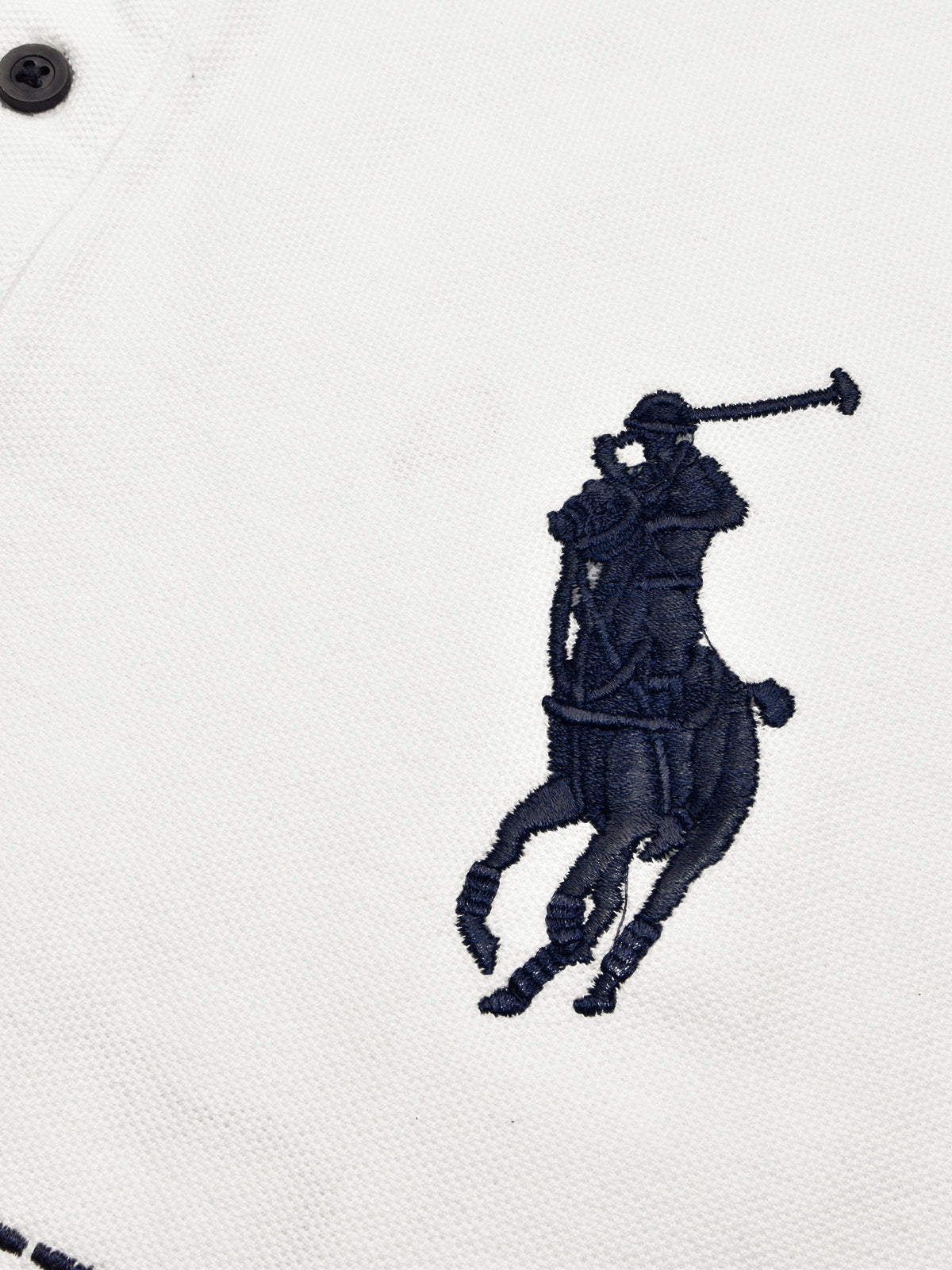 PRL Stylish Pique Summer Polo For Men-White with Navy-BR13007