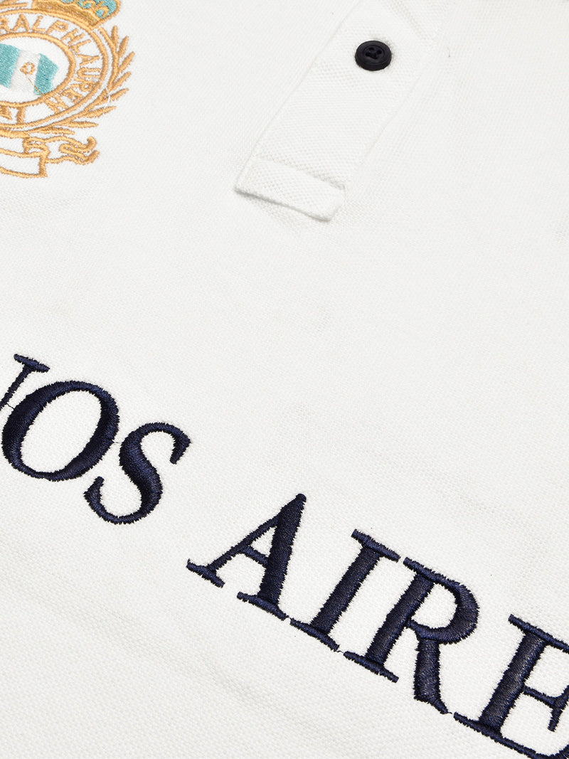 PRL Stylish Pique Summer Polo For Men-White with Navy-BR13007
