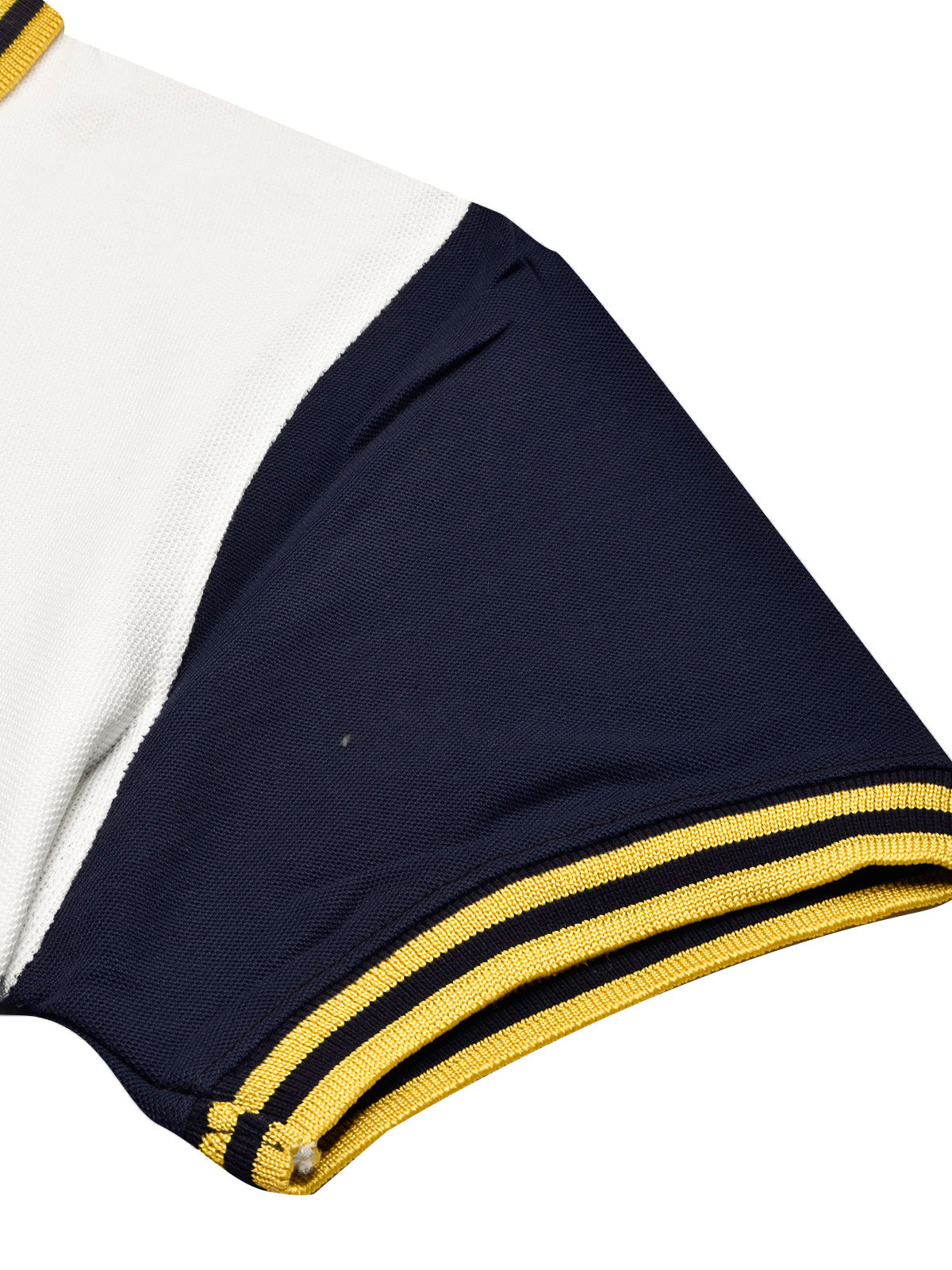 PRL Stylish Pique Summer Polo For Men-White with Navy-BR13007