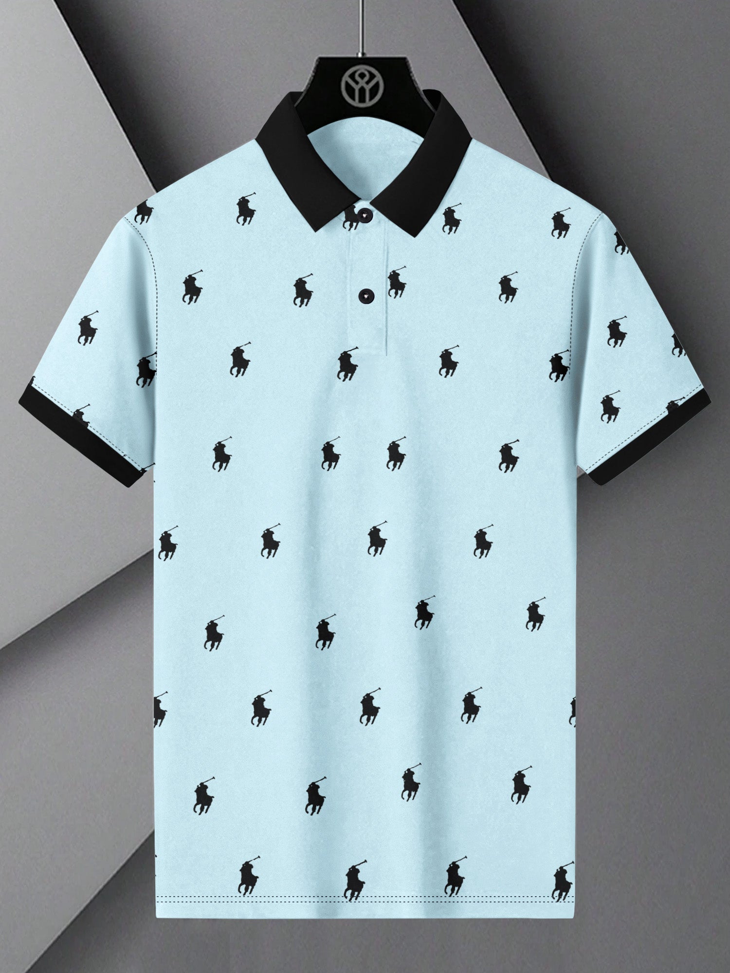 PRL Summer Polo Shirt For Men-Light Sky-BR13033