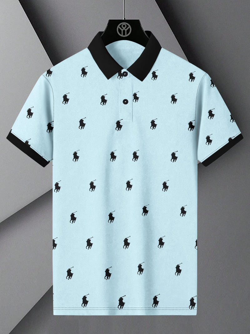 PRL Summer Polo Shirt For Men-Light Sky-BR13033