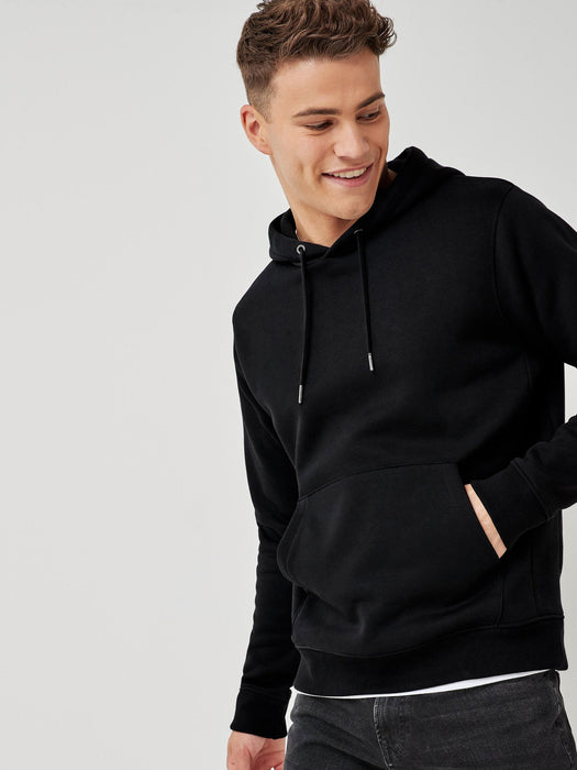 PYPR Fleece Pullover Hoodie For Men-Black-BR14429