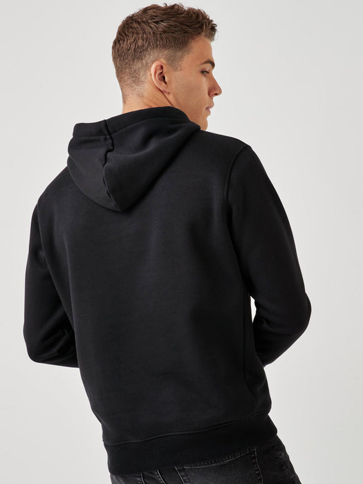 PYPR Fleece Pullover Hoodie For Men-Black-BR14429