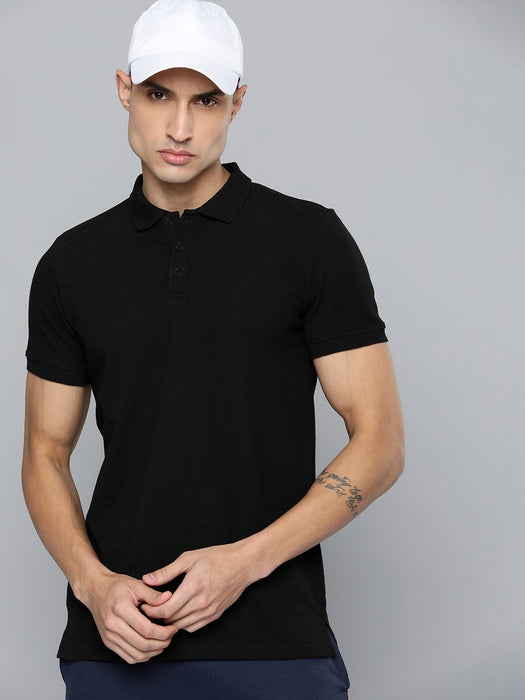 PYPR Summer Solid Polo Shirt For Men-Black-BE1588/BR13819