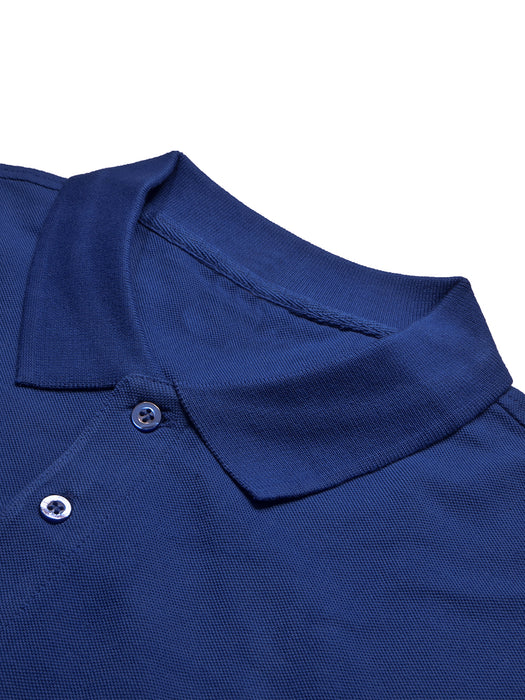 PYPR Summer Solid Polo Shirt For Men-Dark Blue-BR13826