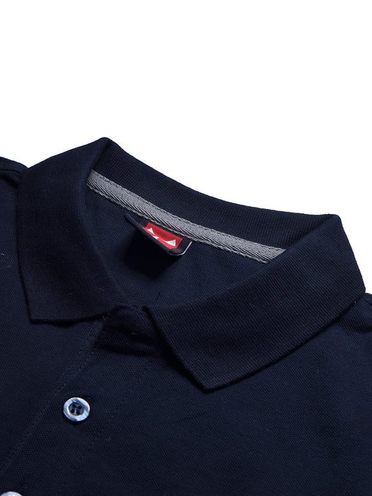 PYPR Summer Solid Polo Shirt For Men-Dark Navy-BR13821