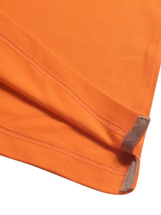 PYPR Summer Solid Polo Shirt For Men-Orange-BR13827