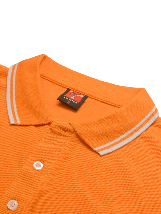 PYPR Summer Solid Polo Shirt For Men-Orange-BR14202