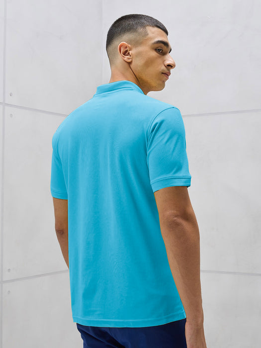 PYPR Summer Solid Polo Shirt For Men-Sky Blue-BR13824