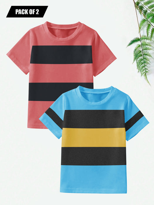 Pack Of 2 Single Jersey Tee Shirt For Kids-BR13747