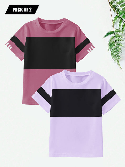 Pack Of 2 Single Jersey Tee Shirt For Kids-BR13762