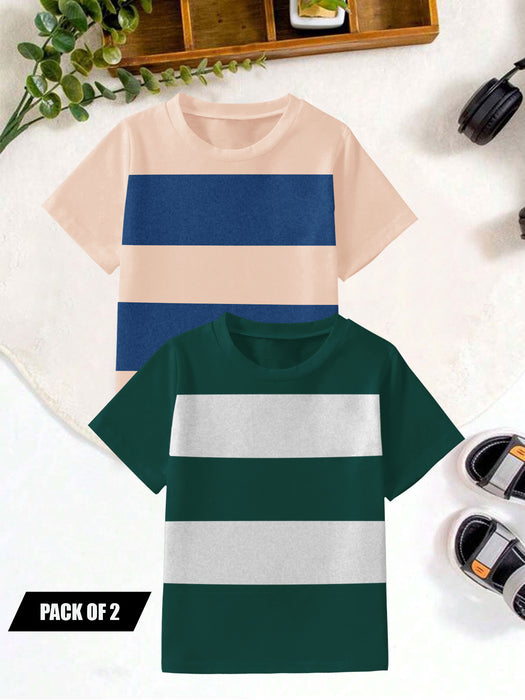 Pack Of 2 Single Jersey Tee Shirt For Kids-BR13763