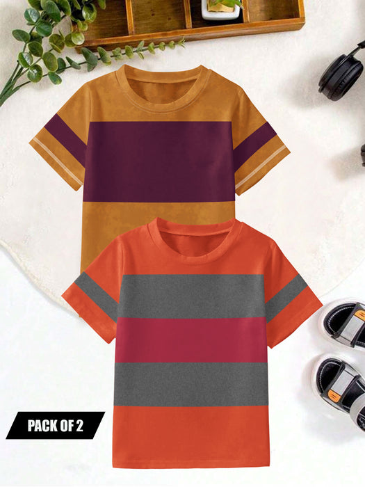 Pack Of 2 Single Jersey Tee Shirt For Kids-BR13764