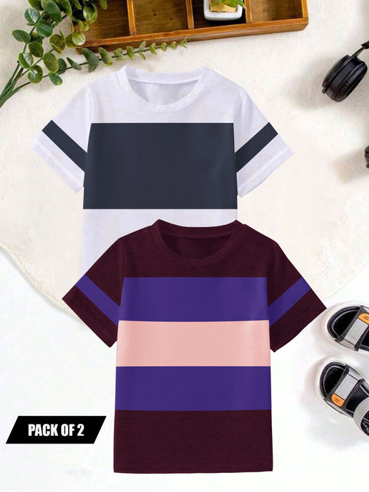 Pack Of 2 Single Jersey Tee Shirt For Kids-BR13766