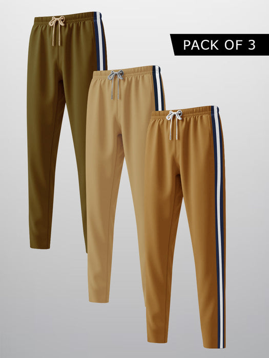 Pack Of 3 Slim Fit Lycra Trouser Pent For Men-BE3342/BR15782