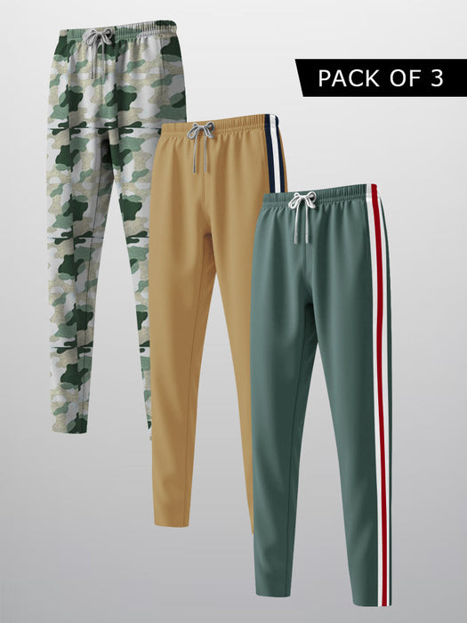 Pack Of 3 Slim Fit Lycra Trouser Pent For Men-BE3344/BR15784