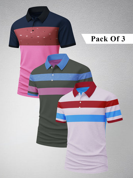 Pack Of 3 Summer Polo Shirt For Men-BE3362/BR15810