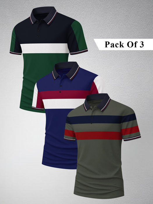 Pack Of 3 Summer Polo Shirt For Men-BE3364/BR15812