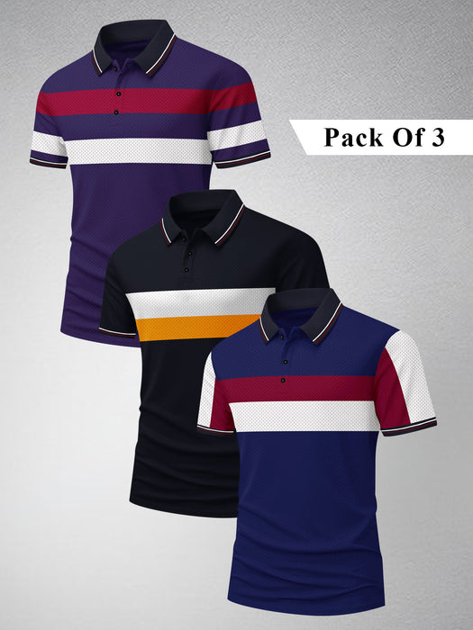 Pack Of 3 Summer Polo Shirt For Men-BE3325/BR15765
