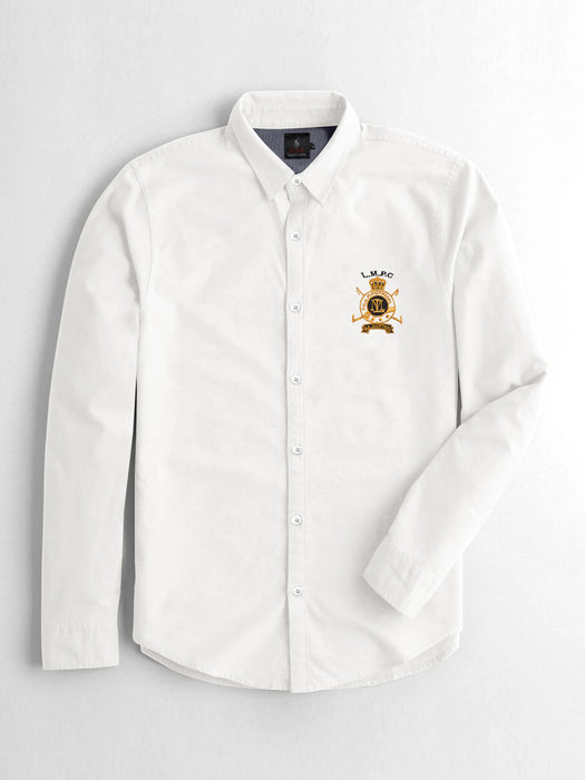 PRL Premium Casual Shirt For Men-White with Embroidery-BR13629